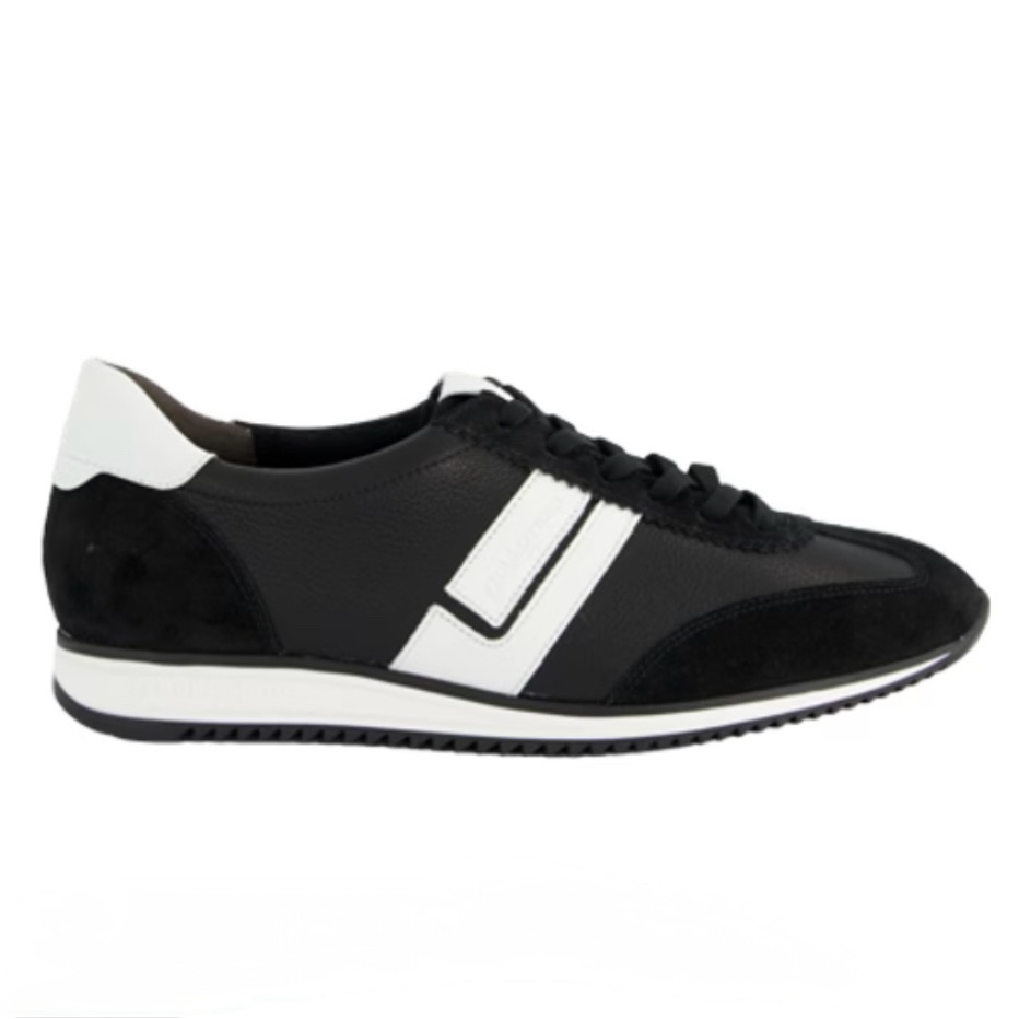 Leather Sneaker. Black White Combo Leather Us Women’s Sizes Listed. New!